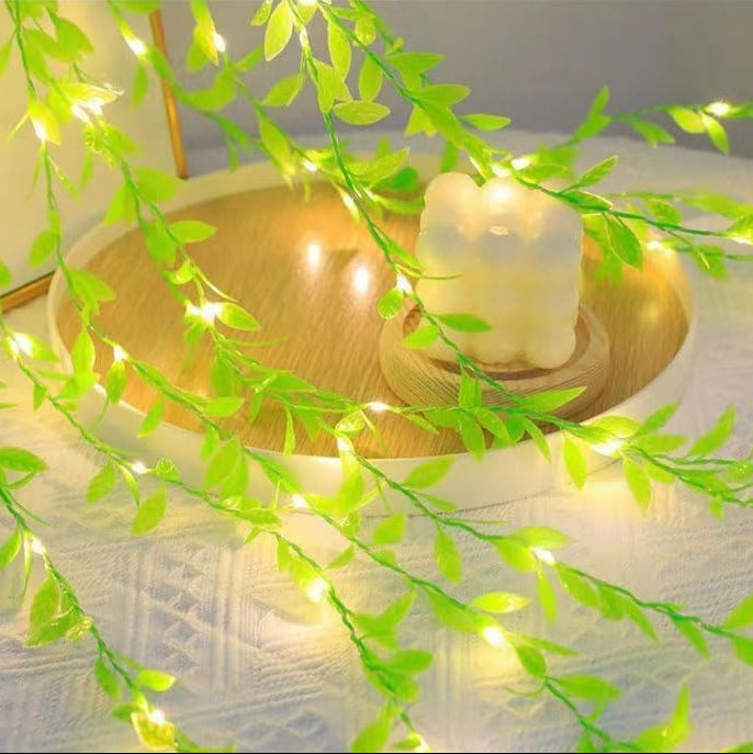 Artificial Leaf Curtain LED String Light