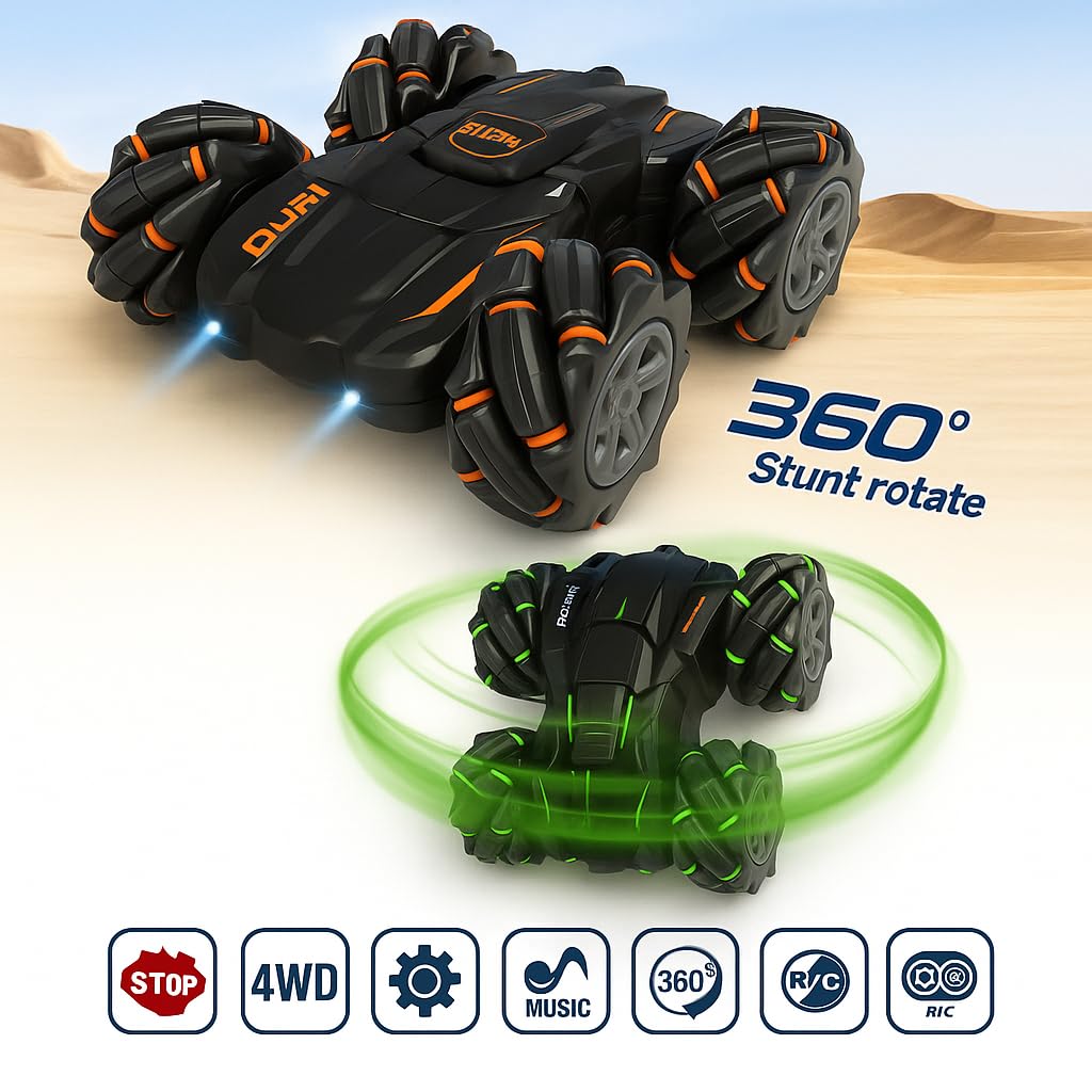 Remote Control Flip & Drift Car with LED Lights