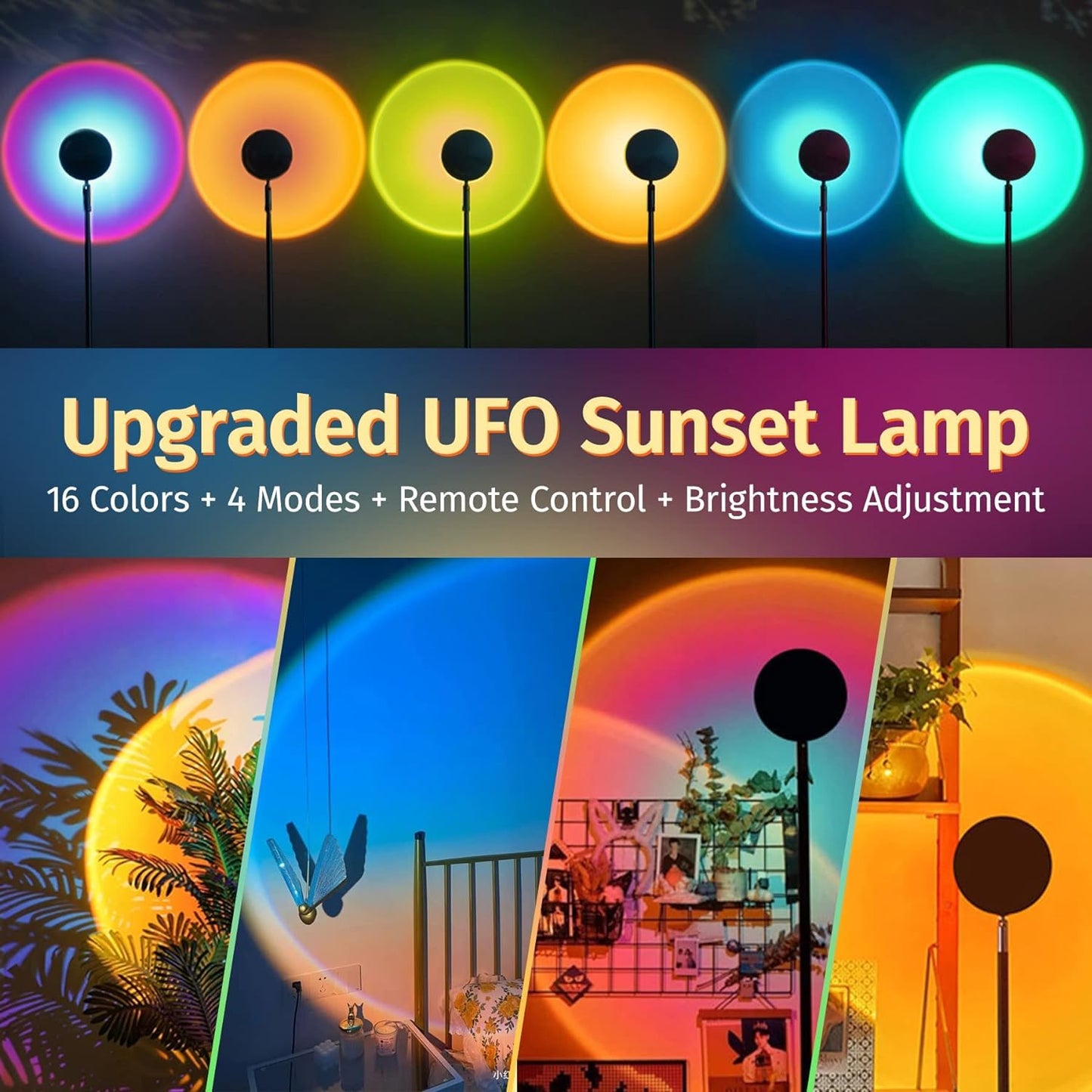 16 Colors Changing Sunset Projection Lamp